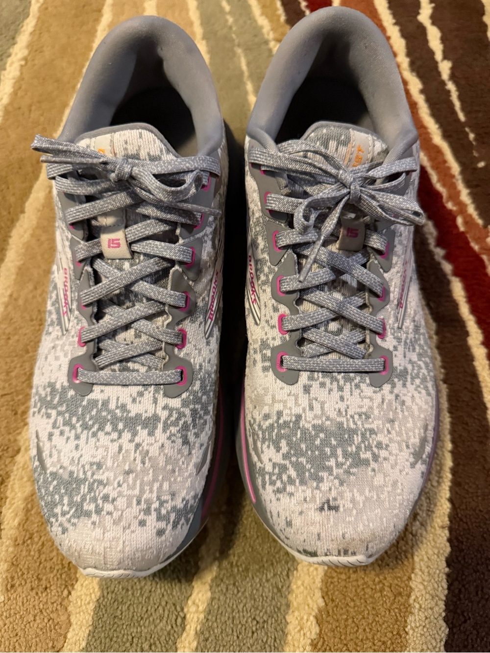Women’s Brooks  Gray and Pink Running Sneakers size 8.5